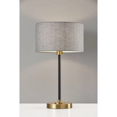 24" Bergen Collection Table Lamp Black - Adesso 1 24" Bergen Collection Table Lamp Black - Adesso