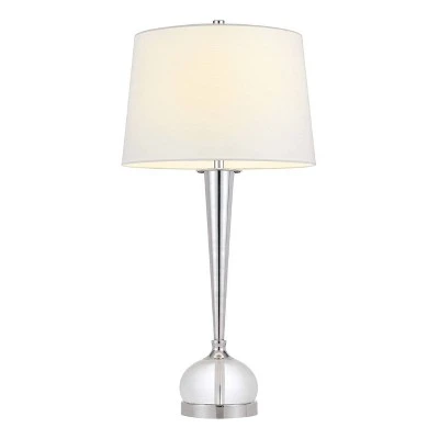 30" Metal/Crystal Table Lamp Set Brushed Steel - Cal Lighting 4 30" Metal/Crystal Table Lamp Set Brushed Steel - Cal Lighting - Image 4