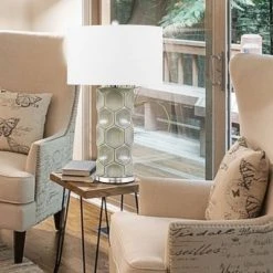 29" Melfi Ceramic Table Lamp Gray - Cal Lighting -Desk Lamps sales shop unnamed file 3255