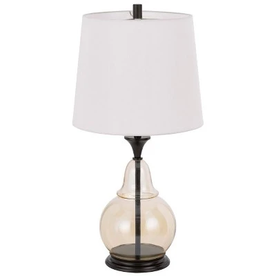 28" Glass Contemporary Table Lamp Bronze - Cal Lighting 1 28" Glass Contemporary Table Lamp Bronze - Cal Lighting