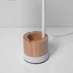 Wood Trim Desk Lamp (Includes LED Light Bulb) Brown/White - Merkury Innovations -Desk Lamps sales shop unnamed file 328