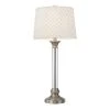 32" Metal/Crystal Contemporary Table Lamp Brushed Steel - Cal Lighting