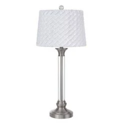 32" Metal/Crystal Contemporary Table Lamp Brushed Steel - Cal Lighting -Desk Lamps sales shop unnamed file 3285