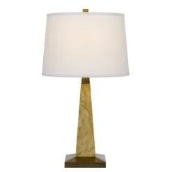 27.75" Ravenna Resign Table Lamp and Taper Drum Shade Sand Stone Finish - Cal Lighting
