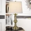 25.5" Metal Alcoy Table Lamp with Taper Drum Hardback Shade Antique Brass - Cal Lighting