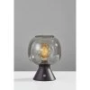 9.5" Ashton Collection Table Lantern Black (Includes Light Bulb) - Adesso