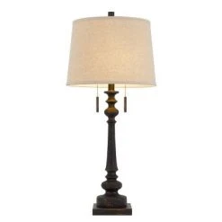 31.5" Resin Traditional Table Lamp Rustic Iron - Cal Lighting