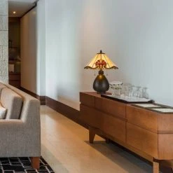 19.5" Resin Transitional Table Lamp with Tiffany Glass Shade - Cal Lighting -Desk Lamps sales shop unnamed file 3376