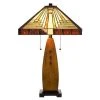 27" Resin Contemporary Mission Table Lamp with Tiffany Glass Shade - Cal Lighting