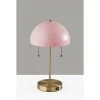 Bowie Antique Brass Table Lamp Light Pink - Adesso