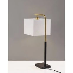 Flora Antique Brass Table Lamp Black - Adesso -Desk Lamps sales shop unnamed file 3424