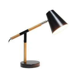 Wooden Pivot Desk Lamp Black - Simple Designs
