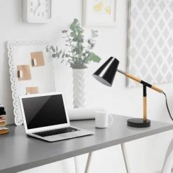Wooden Pivot Desk Lamp Black - Simple Designs -Desk Lamps sales shop unnamed file 345