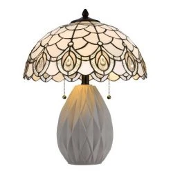 20.125" Cement Transitional Table Lamp with Tiffany Glass Shade - Cal Lighting -Desk Lamps sales shop unnamed file 3482