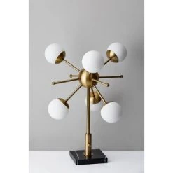 LED Doppler Table Lamp Antique Brass (Includes LED Light Bulb) - Adesso -Desk Lamps sales shop unnamed file 3490