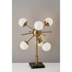 LED Doppler Table Lamp Antique Brass (Includes LED Light Bulb) - Adesso -Desk Lamps sales shop unnamed file 3491