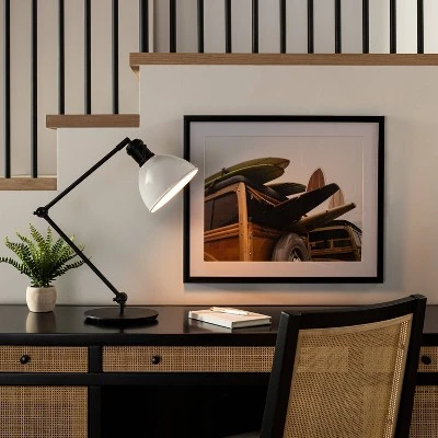 Threshold Designed W/Studio McGee Metal Dome Desk Lamp (Includes LED Light Bulb) Black - Threshold™ designed with Studio McGee 2 Threshold Designed W/Studio McGee Metal Dome Desk Lamp (Includes LED Light Bulb) Black - Threshold™ designed with Studio McGee - Image 2
