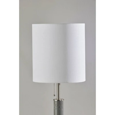 Vanessa Table Lamp Brushed Steel with Textured Ceramic Gray - Adesso 2 Vanessa Table Lamp Brushed Steel with Textured Ceramic Gray - Adesso - Image 2