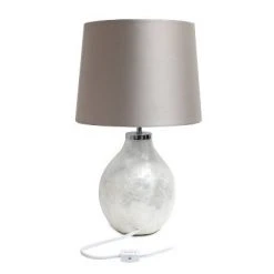 1-Light Table Lamp with Fabric Shade White - Simple Designs 6 1-Light Table Lamp with Fabric Shade White - Simple Designs -Desk Lamps sales shop unnamed file 3519