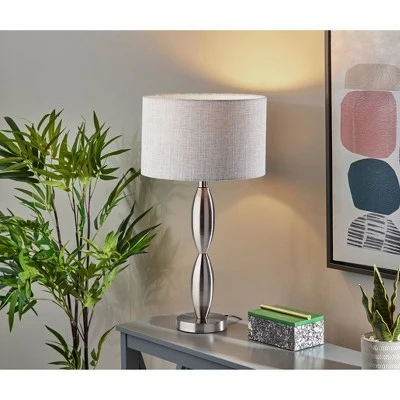 Lance Table Lamp Brushed Steel - Adesso 1 Lance Table Lamp Brushed Steel - Adesso