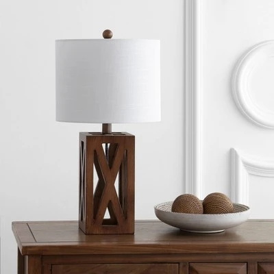 JONATHAN Y 21.5" Wood Stewart Table Lamp (Includes LED Light Bulb) Brown - Jonathan Y 2 JONATHAN Y 21.5" Wood Stewart Table Lamp (Includes LED Light Bulb) Brown - Jonathan Y - Image 2
