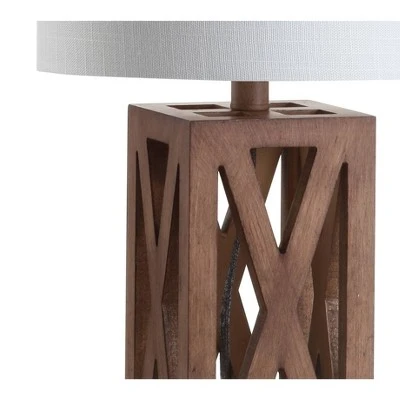JONATHAN Y 21.5" Wood Stewart Table Lamp (Includes LED Light Bulb) Brown - Jonathan Y 3 JONATHAN Y 21.5" Wood Stewart Table Lamp (Includes LED Light Bulb) Brown - Jonathan Y - Image 3