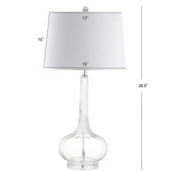 JONATHAN Y 28.5" (Set of 2) Bette Glass Teardrop Table Lamp (Includes LED Light Bulb) - JONATHAN Y Aqua -Desk Lamps sales shop unnamed file 3593