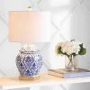 JONATHAN Y 25" Ceramic/Metal Gretchen Ginger Jar Table Lamp (Includes LED Light Bulb) Blue - JONATHAN Y