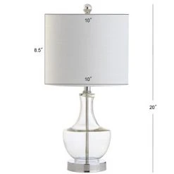 JONATHAN Y 20" Glass Colette Mini Table Lamp (Includes Energy Efficient Light Bulb) - JONATHAN Y Clear -Desk Lamps sales shop unnamed file 3611
