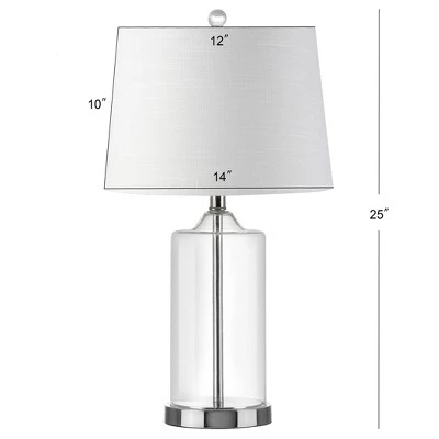 JONATHAN Y 25" Glass Walsh Table Lamp (Includes LED Light Bulb) Clear - JONATHAN Y 3 JONATHAN Y 25" Glass Walsh Table Lamp (Includes LED Light Bulb) Clear - JONATHAN Y - Image 3