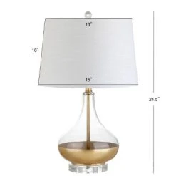 JONATHAN Y 24.5" Glass West Table Lamp (Includes LED Light Bulb) Clear - JONATHAN Y -Desk Lamps sales shop unnamed file 3628