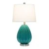 Pleated Table Lamp with Fabric Shade Teal - Lalia Home
