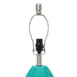 Pleated Table Lamp with Fabric Shade Teal - Lalia Home 13 Pleated Table Lamp with Fabric Shade Teal - Lalia Home -Desk Lamps sales shop unnamed file 3638