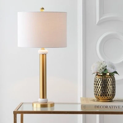 JONATHAN Y Metal/Marble Gregory Table Lamp (Includes LED Light Bulb) Gold - JONATHAN Y 1 JONATHAN Y Metal/Marble Gregory Table Lamp (Includes LED Light Bulb) Gold - JONATHAN Y