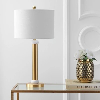 JONATHAN Y Metal/Marble Gregory Table Lamp (Includes LED Light Bulb) Gold - JONATHAN Y 2 JONATHAN Y Metal/Marble Gregory Table Lamp (Includes LED Light Bulb) Gold - JONATHAN Y - Image 2