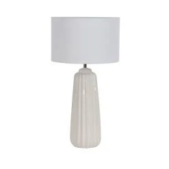 Olivia & May 24" x 13" Ceramic Tapered Cylindrical Table Lamp White - Olivia & May 5 Olivia & May 24" x 13" Ceramic Tapered Cylindrical Table Lamp White - Olivia & May -Desk Lamps sales shop unnamed file 3648