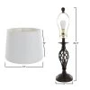 Set of 2 Table Lamps Spiral Cage Design (Includes LED Light Bulb) - Yorkshire Home
