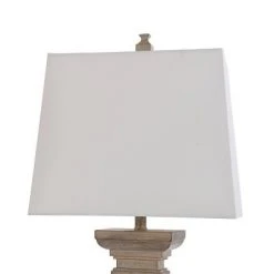 Square Candlestick Moulded Table Lamp Gold - StyleCraft