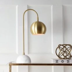 JONATHAN Y 23.5" Metal/Marble Stephen Table Lamp (Includes LED Light Bulb) Gold- JONATHAN Y