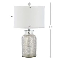 JONATHAN Y 24.5" Glass Emilia Trellis Pattern Table Lamp (Includes LED Light Bulb) Silver - JONATHAN Y 5 JONATHAN Y 24.5" Glass Emilia Trellis Pattern Table Lamp (Includes LED Light Bulb) Silver - JONATHAN Y -Desk Lamps sales shop unnamed file 3730