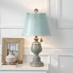 Chelsea Blue Accent Table Lamp with Fabric Shade - StyleCraft -Desk Lamps sales shop unnamed file 3739