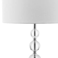 (Set of 2) 29" Liam Stacked Crystal Ball Lamp Clear (Includes CFL Light Bulb) - Safavieh -Desk Lamps sales shop unnamed file 3758