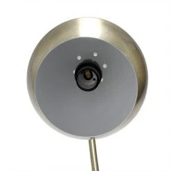 Mid Century Curved Table Lamp with Dome Shade Antique Brass - Lalia Home -Desk Lamps sales shop unnamed file 3780