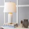 JONATHAN Y 23" Marble Adams Table Lamp (Includes LED Light Bulb) White - JONATHAN Y