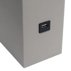 Leather Table Lamp with Fabric Shade Gray - Elegant Designs -Desk Lamps sales shop unnamed file 3789