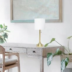 Tapered Desk Lamp with Fabric Drum Shade White - Simple Designs 10 Tapered Desk Lamp with Fabric Drum Shade White - Simple Designs -Desk Lamps sales shop unnamed file 381