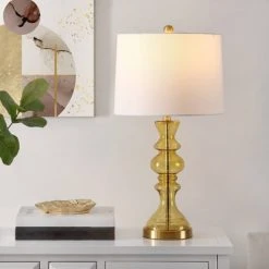 Jaiden Table Lamp (Includes LED Light Bulb) Amber - Safavieh -Desk Lamps sales shop unnamed file 3828