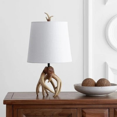 JONATHAN Y 19" Vermont Antler Resin Table Lamp (Includes LED Light Bulb) Brown - JONATHAN Y 2 JONATHAN Y 19" Vermont Antler Resin Table Lamp (Includes LED Light Bulb) Brown - JONATHAN Y - Image 2
