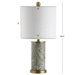 JONATHAN Y 20.5" Ceramic Swirl Table Lamp (Includes LED Light Bulb) Green - JONATHAN Y 5 JONATHAN Y 20.5" Ceramic Swirl Table Lamp (Includes LED Light Bulb) Green - JONATHAN Y -Desk Lamps sales shop unnamed file 3855