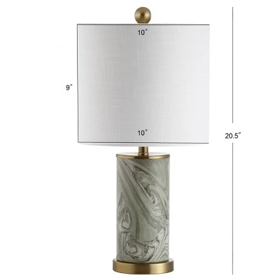 JONATHAN Y 20.5" Ceramic Swirl Table Lamp (Includes LED Light Bulb) Green - JONATHAN Y 3 JONATHAN Y 20.5" Ceramic Swirl Table Lamp (Includes LED Light Bulb) Green - JONATHAN Y - Image 3